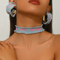 Denim-Effect Letter Jewelry