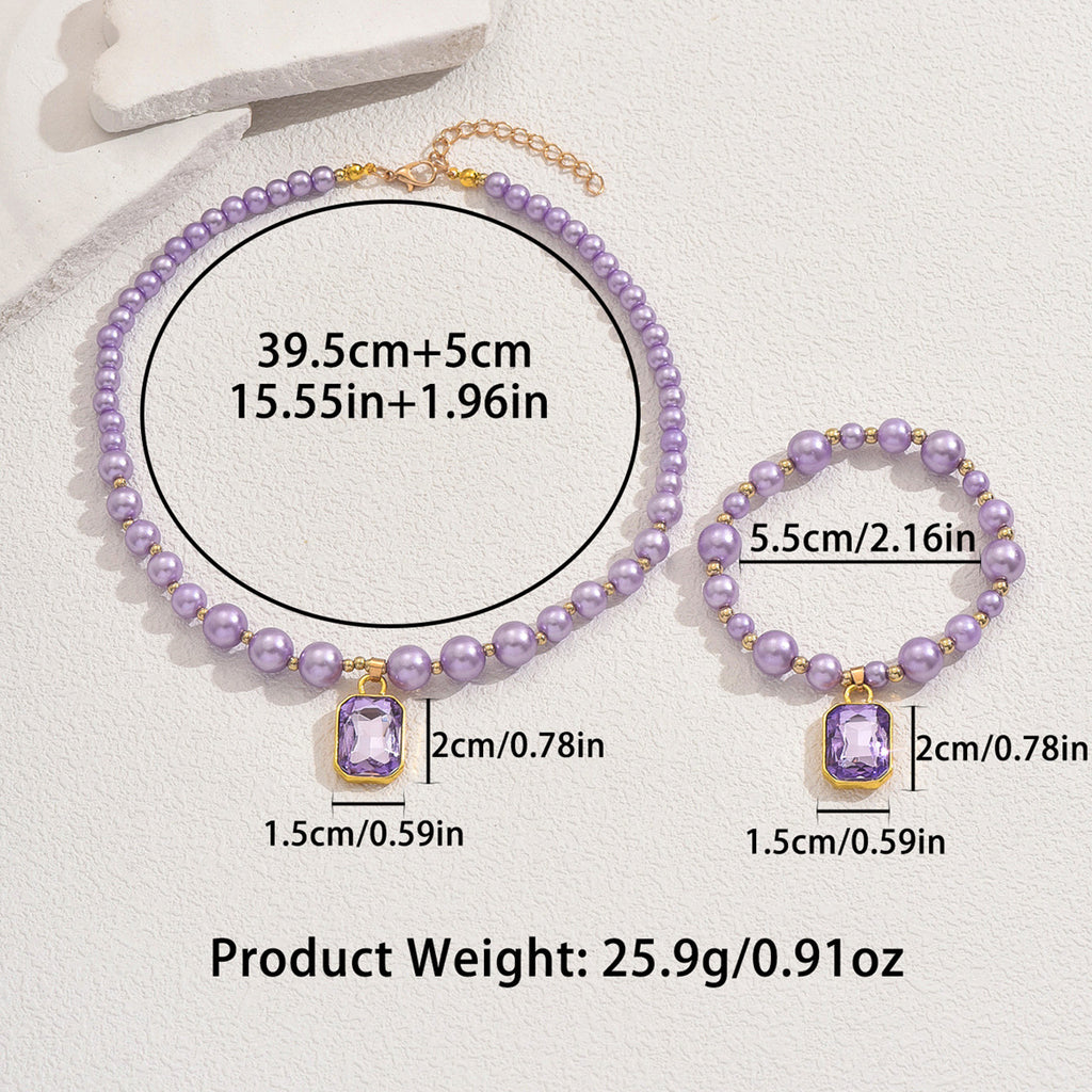 Lavender Bead Pendant Jewelry — product image 4