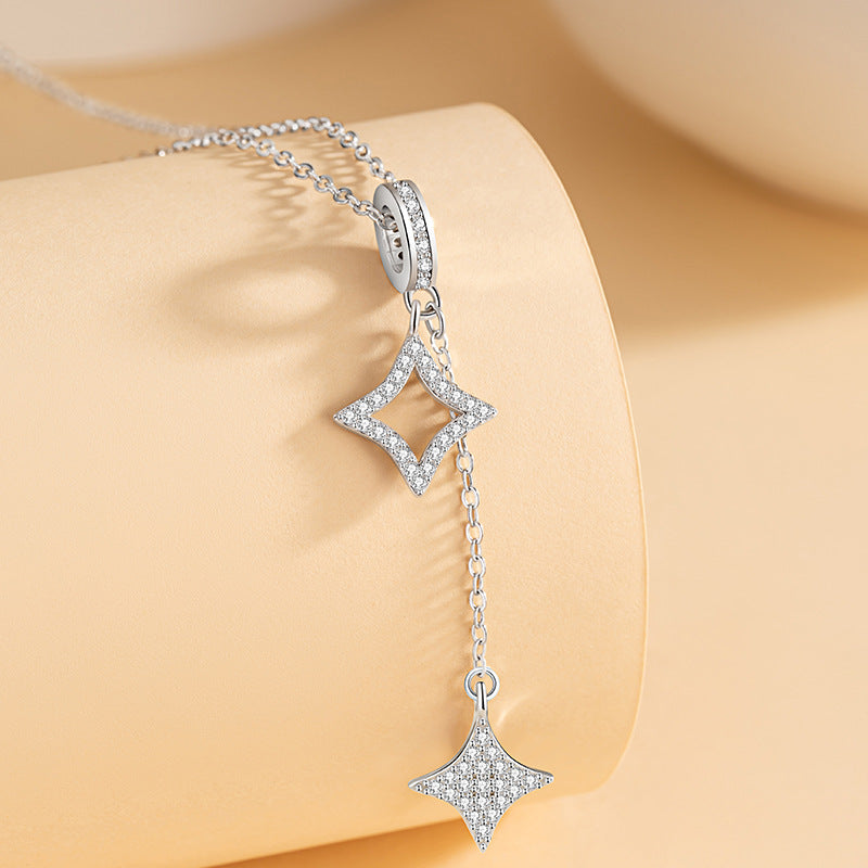 Collana in argento sterling 925 – stella e zirconi