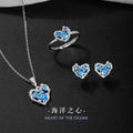 Gioielli in argento sterling 925 – motivo marino e cuore e zirconi