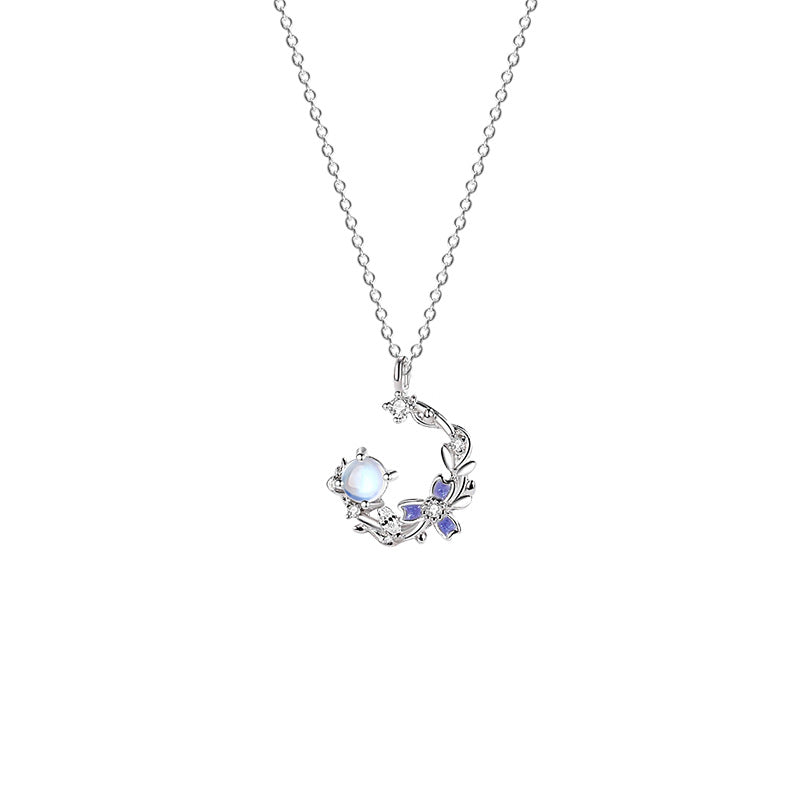 Collana in argento sterling 925 – fiore e zirconi