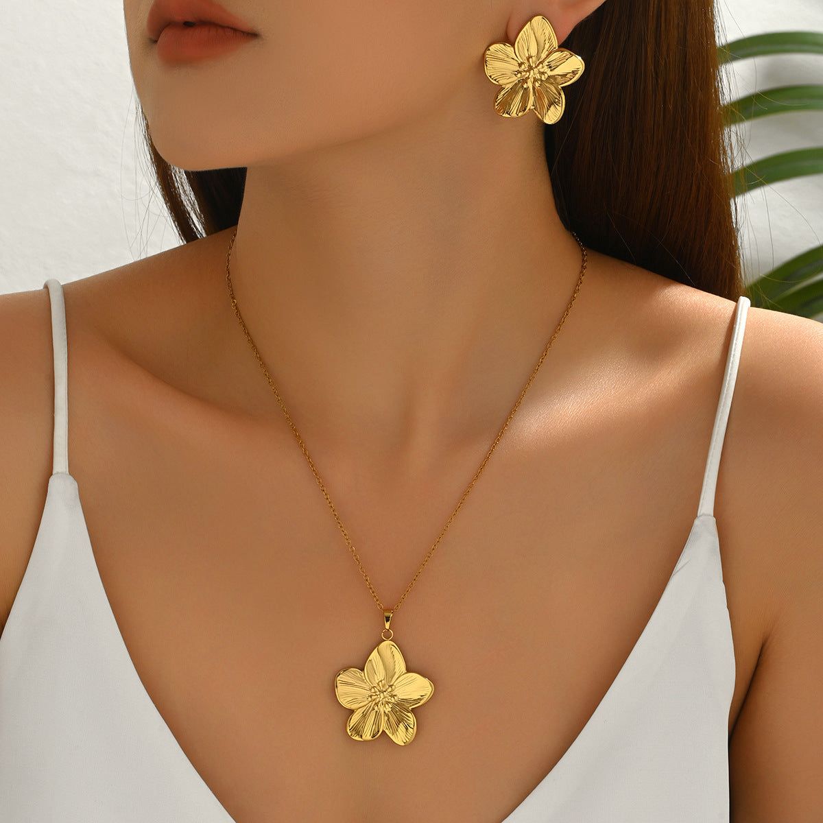 Etched Petal Flower Jewelry — product image 2