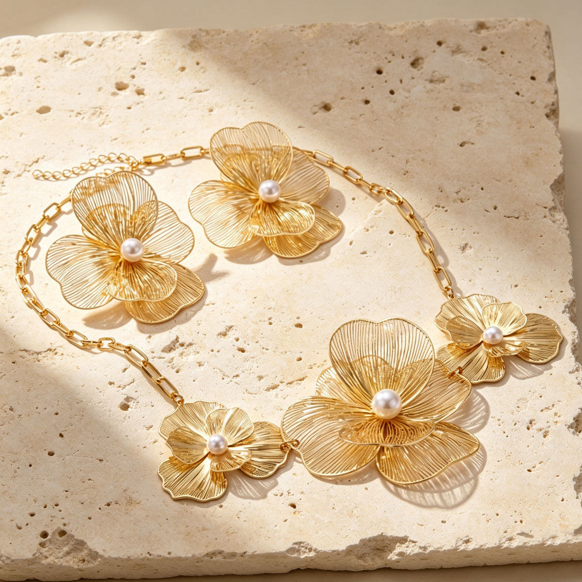 Lattice Flower Necklace Jewelry — product image 2