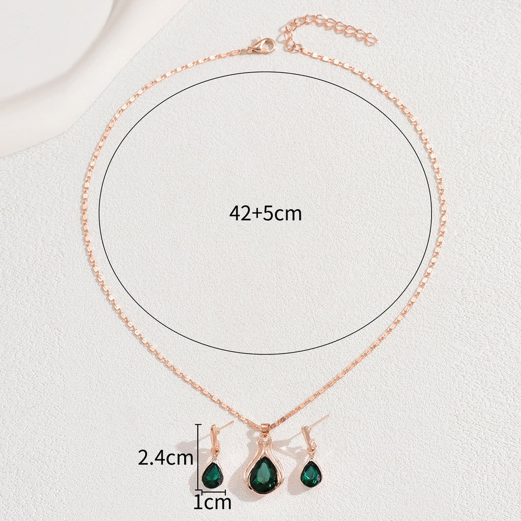 Green Teardrop Pendant Jewelry — product image 4
