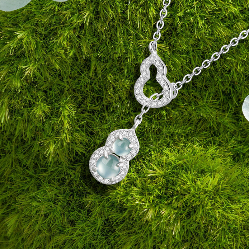 Collana in argento sterling 925 – zucca e giada