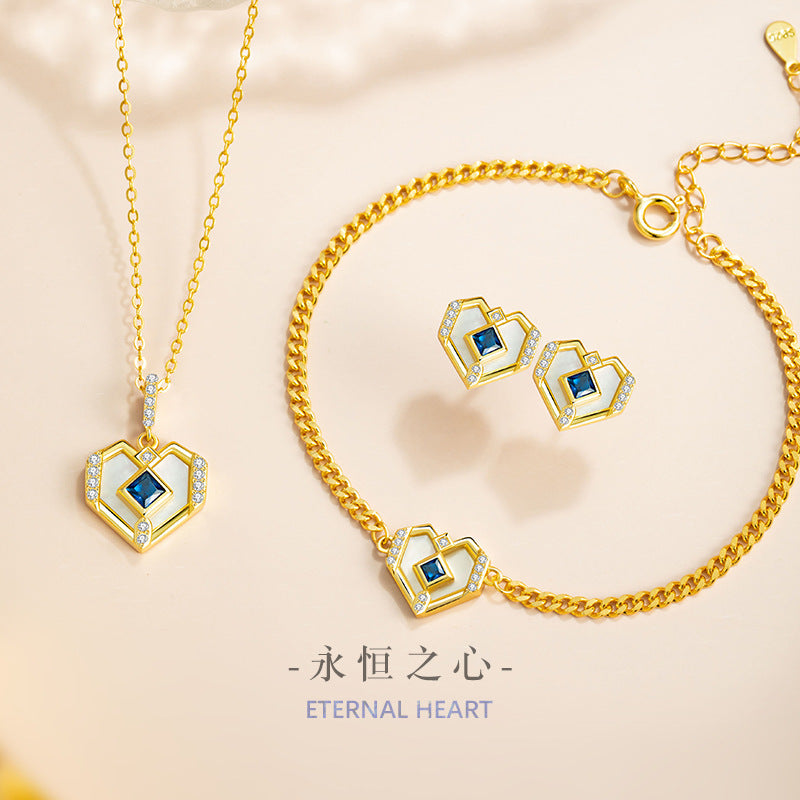 Sterling Silver Heart Jewelry – Mother-Of-Pearl