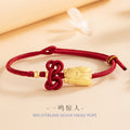 Amazing Sterling Silver 925 Bracelet National Fashion Gold Ranking Title Wenchang Knot Woven Bracelet Exam Ashore Cicada Bracelet