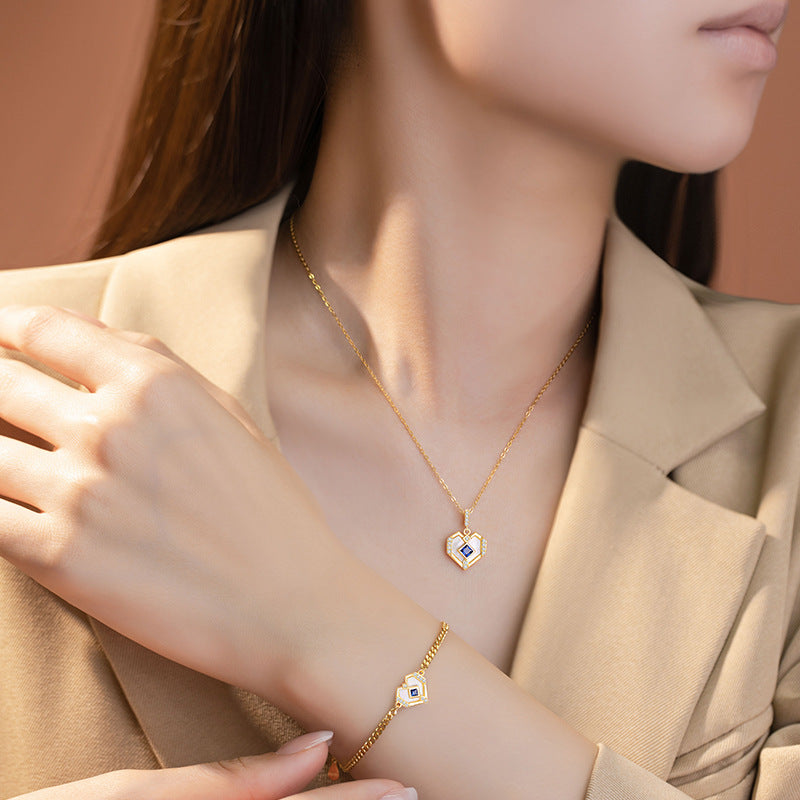 Sterling Silver Heart Jewelry – Mother-Of-Pearl