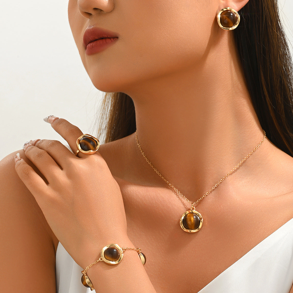 Amber-Color Oval Jewelry — product image 2
