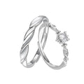Mobius Pure Silver 999 Couple Ring Niche Design Light Luxury Zircon Ring Ins Shining Star River Ring