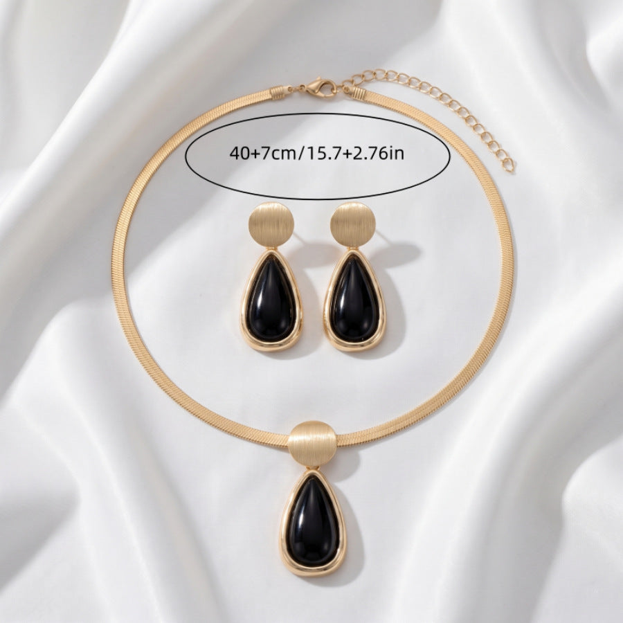 Black Teardrop Wave Collar Jewelry — product image 3
