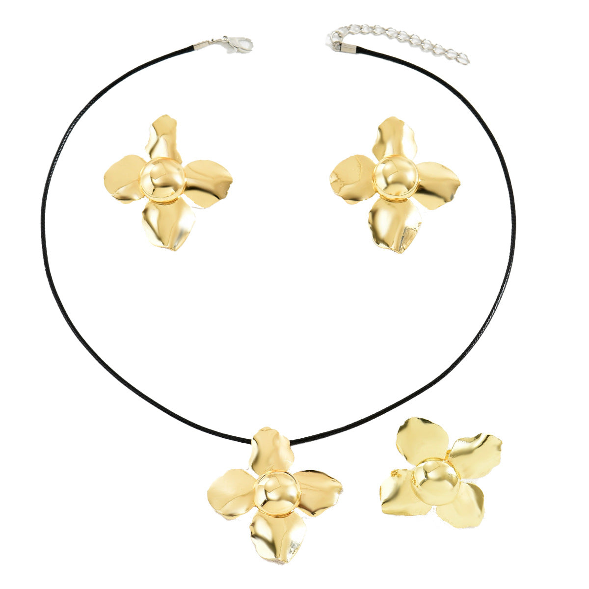 Rounded Cross-Petal Cord Jewelry — product image 5