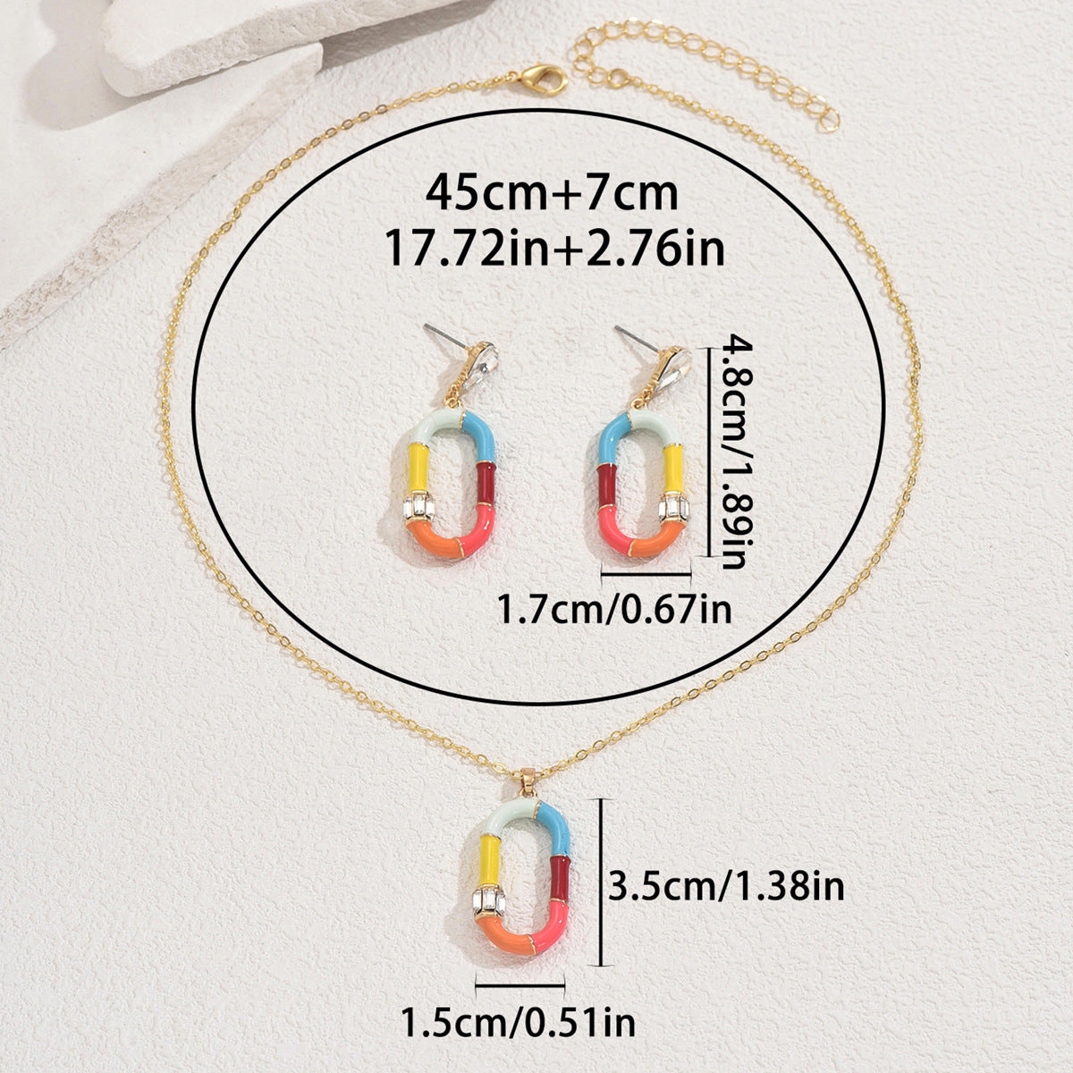 Color-Block Oval Link Jewelry — product image 4