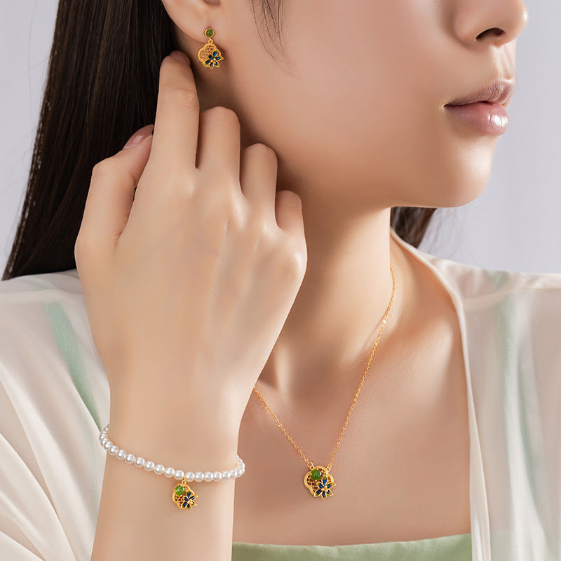 Gioielli in argento sterling 925 – quadrifoglio e diaspro