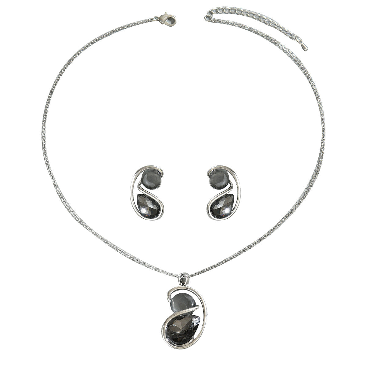 Dark Double-Curve Pendant Jewelry — product image 4