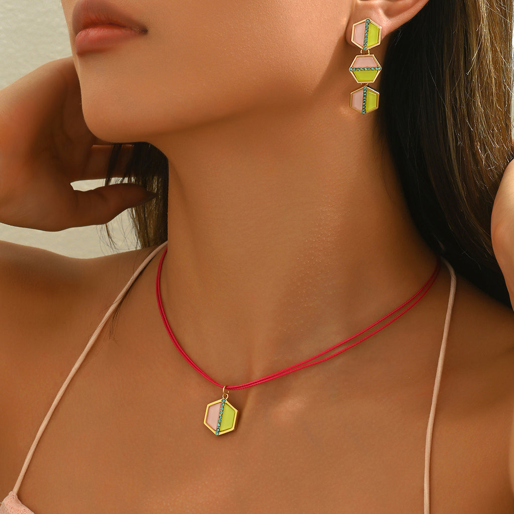 Pastel Geometric Cord Jewelry