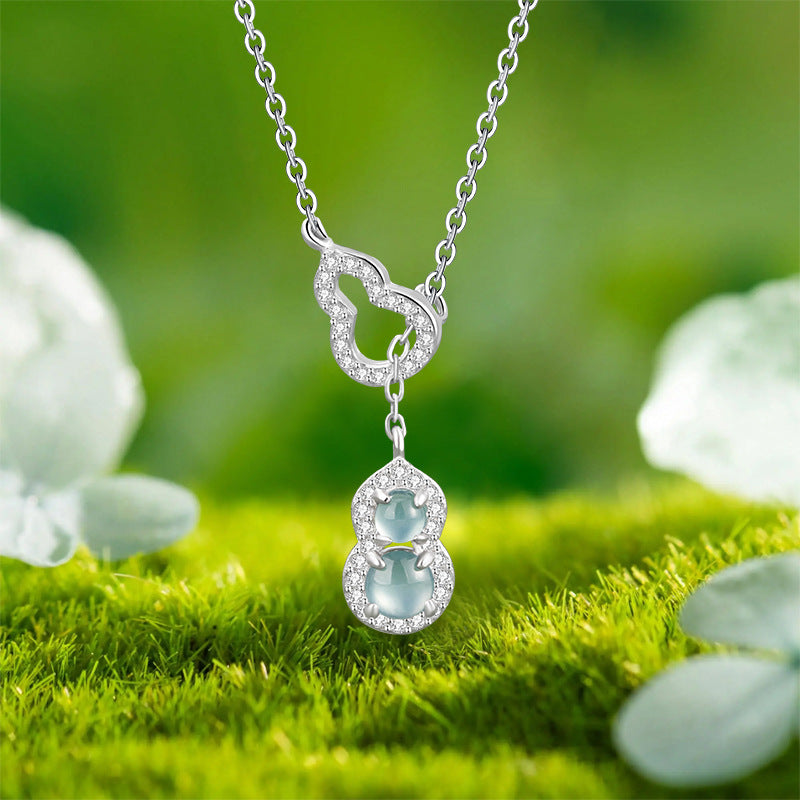 Collana in argento sterling 925 – zucca e giada