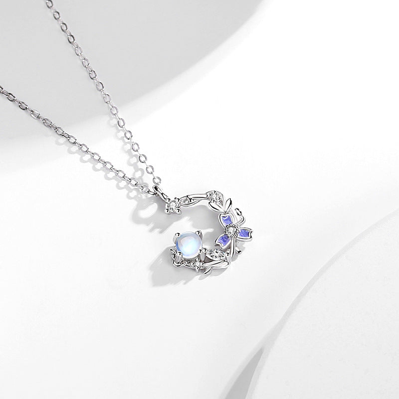 Collana in argento sterling 925 – fiore e zirconi