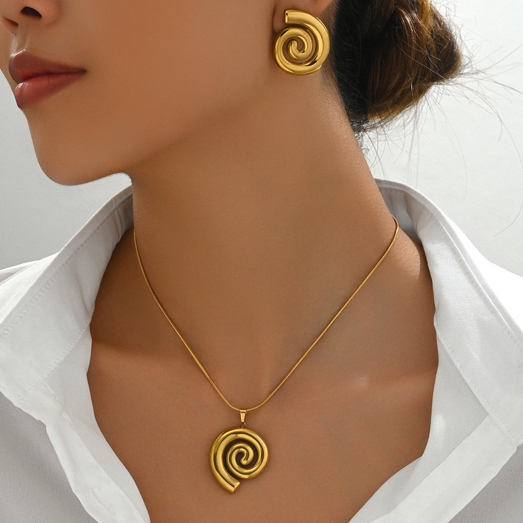 Rounded Spiral Pendant Jewelry
