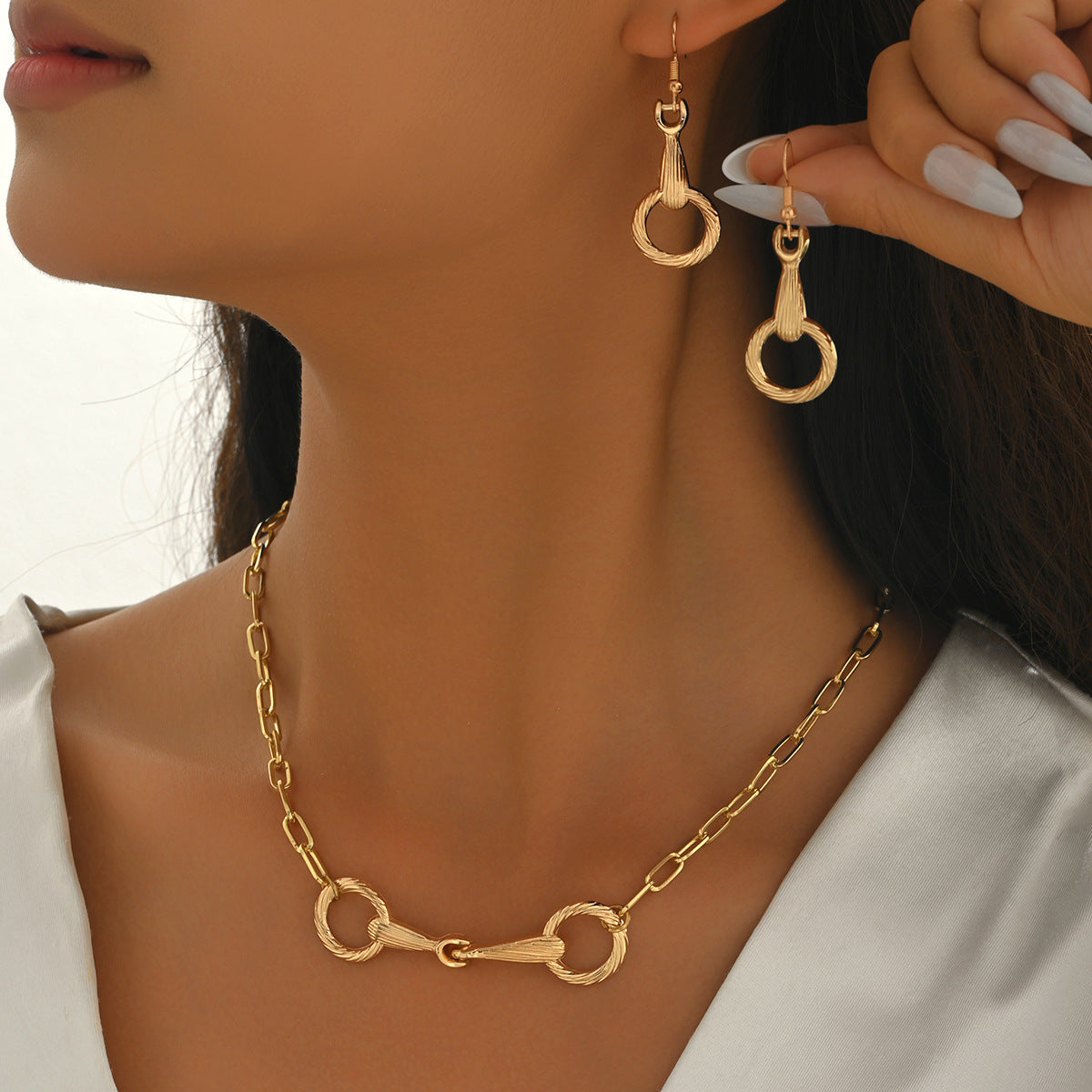 Linked Ring and Bar Jewelry
