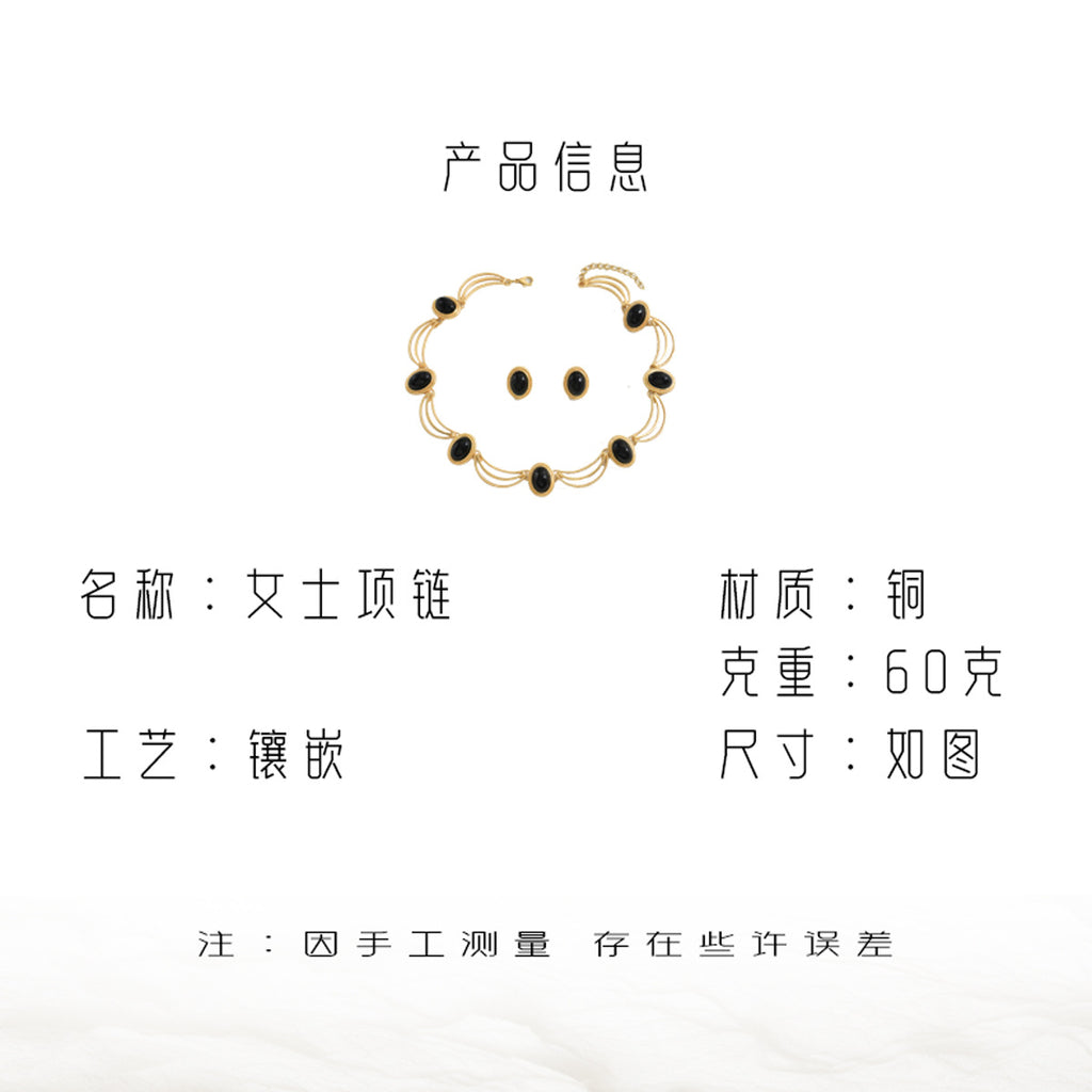 Black Oval Loop Collar Jewelry — product image 4
