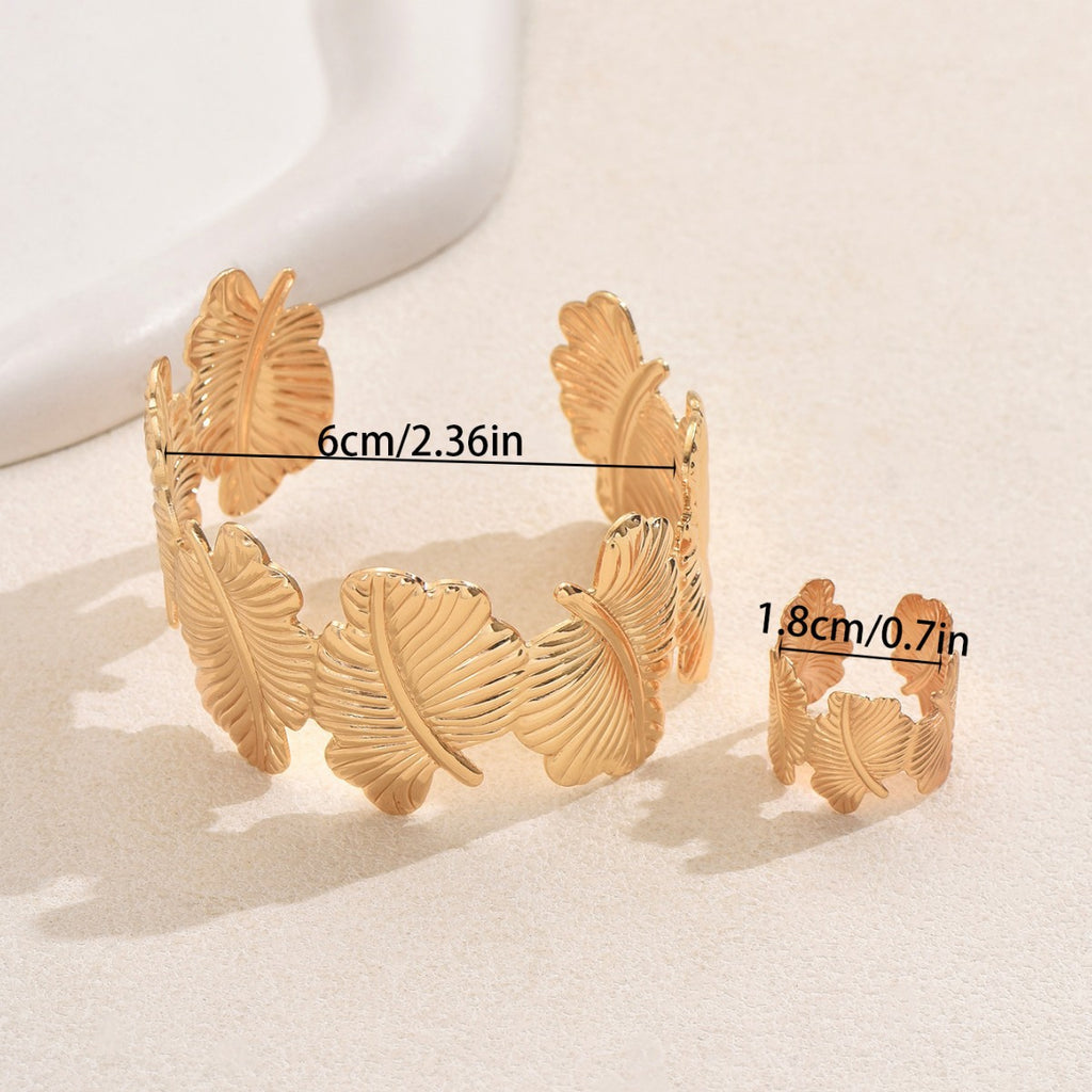 Textured Leaf Cuff Jewelry — product image 4