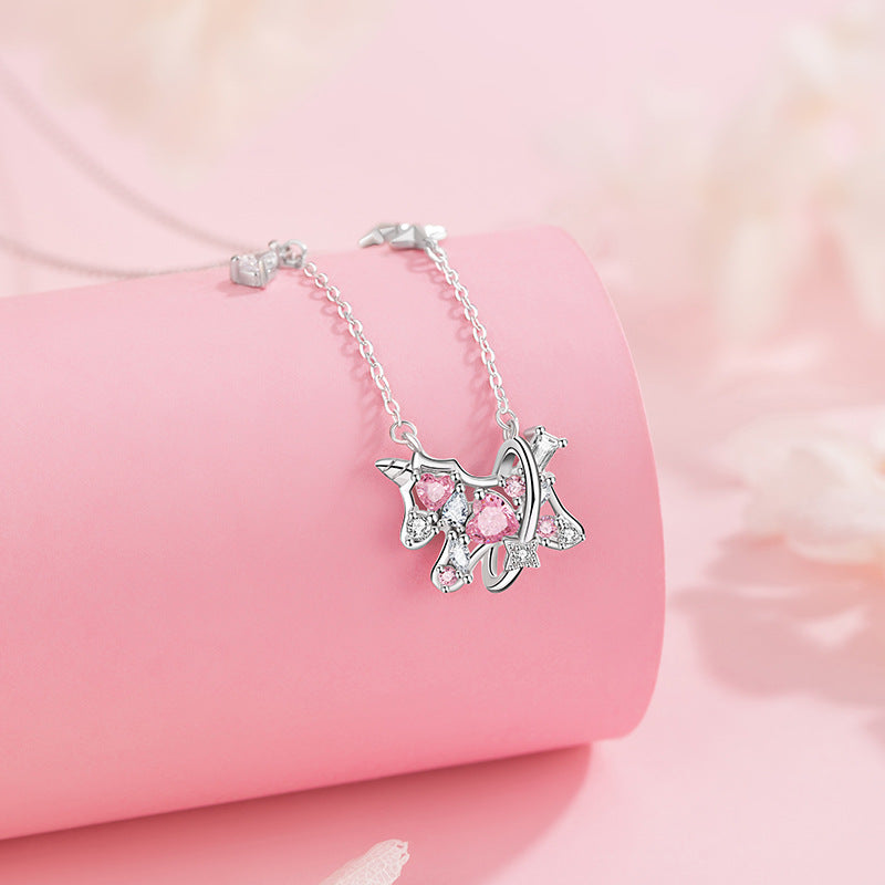 Gioielli in argento sterling 925 – unicorno e stella e zirconi