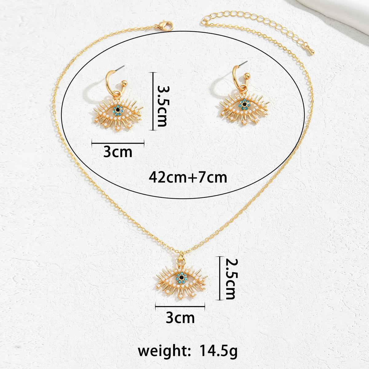 Radiating Eye Motif Jewelry — product image 4