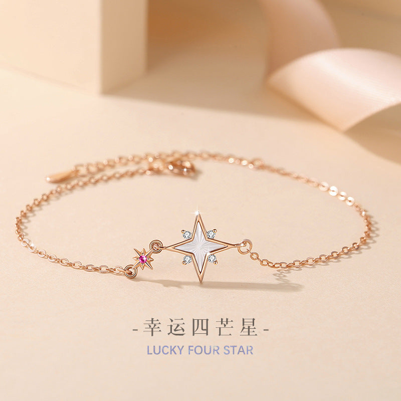 Sterling Silver Star Bracelet – Mother-Of-Pearl