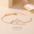 Sterling Silver Star Bracelet – Mother-Of-Pearl