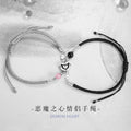 Love Magnetic Sterling Silver 925 Couple Bracelet Fashion Versatile Opal Bracelet Ins Style Devil Heart Bracelet