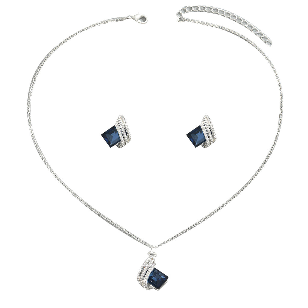 Dark Blue Geometric Drop Jewelry — product image 5