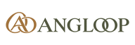 ANGLOOP Jewelry — champagne gold emblem and olive green wordmark